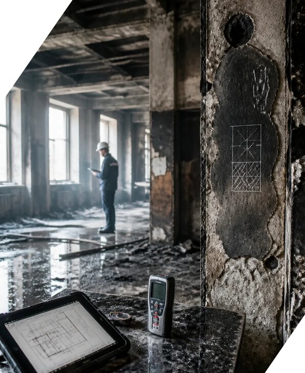 Обследование зданий после пожара в Ейске от 15459 р. | ЭкспертизаРоссия