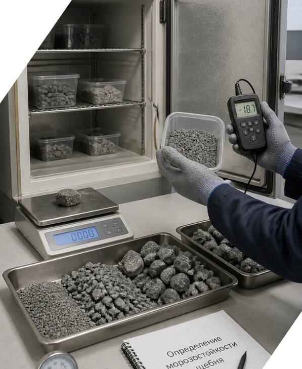 Определение морозостойкости щебня в Ейске от 3607 р. | ЭкспертизаРоссия